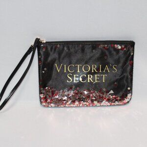 Victoria Secret Black Sequin Cosmetic Bag